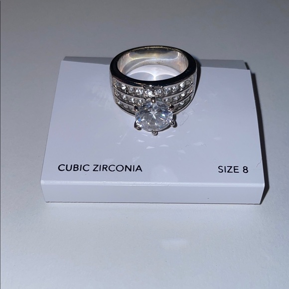 Jewelry - Flawed Cubic Zirconia Ring Size 8